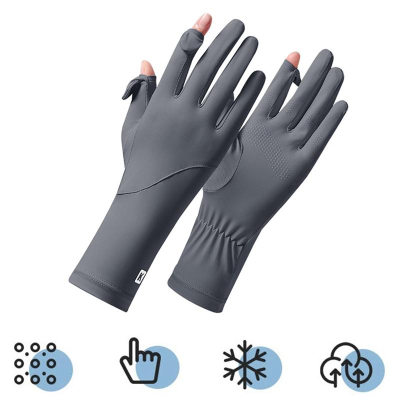 Thin Uv Protection Gloves Elastic Ice Silk Uv Protection Gloves Touch Screen Non-Slip Uv Protection Gloves Summer Raincoat