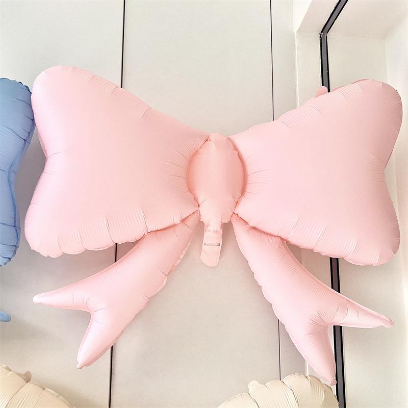 

1pc big Bow Balloon Children s Birthday Party Wedding Decoration Decoration Daily Store Window Decoration Balloon 77x63CM рожевий