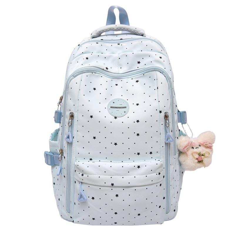 Polar Dot Print Backpack Women's Large Capacity Backpack Student Schoolbag
