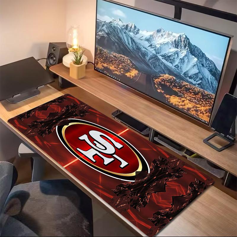 San Francisco 49ers Print Cushion Non-slip Laptop Tablet Big Mousepad XXL Mat Mini PC Playmat With Lock edge