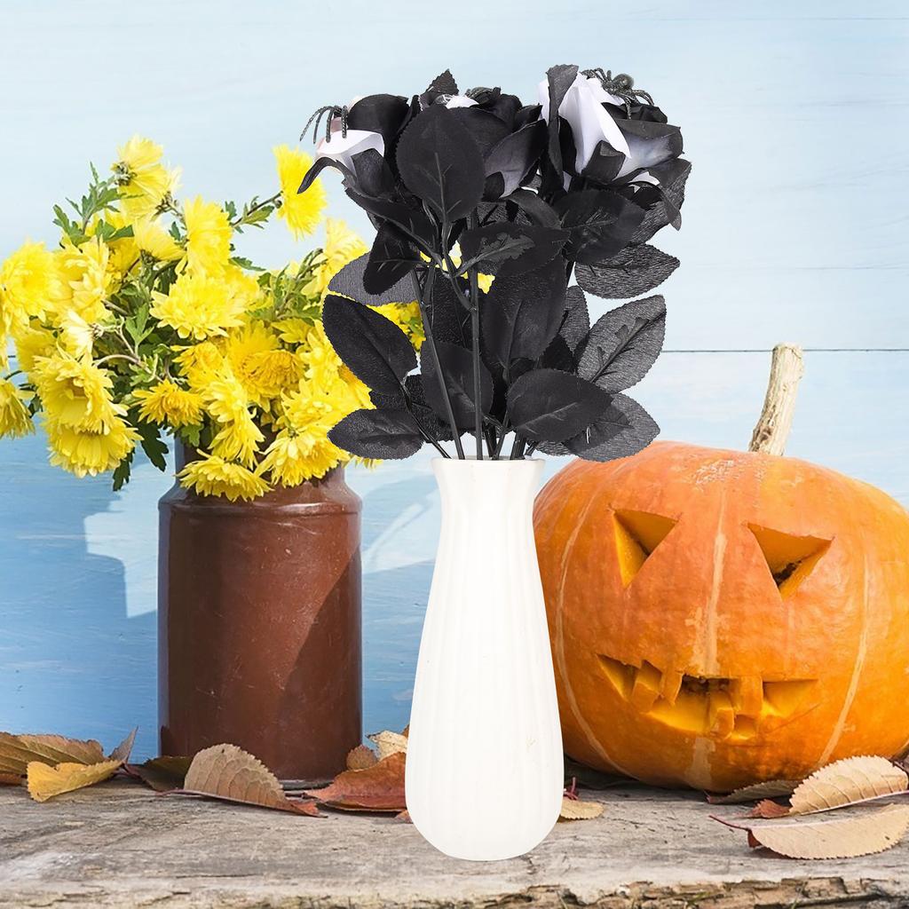 5 Pcs Artificial Flower Decoration Room Halloween Window Decorations Spiders Fake Flowers for Rose