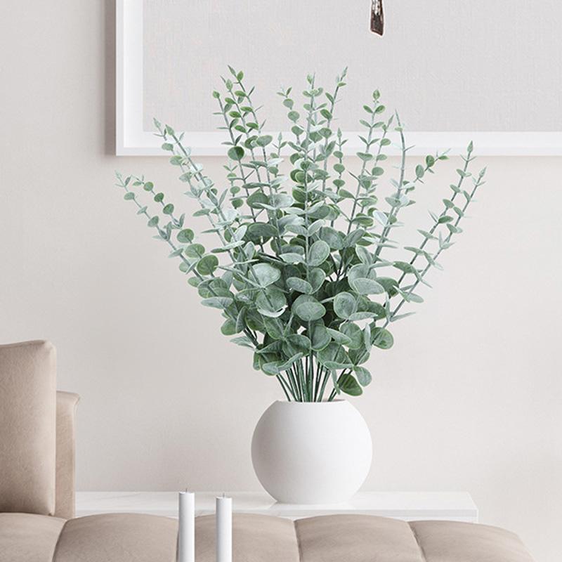 Eucalyptus Leaves Realistic Fake Plants Home Decor Greenery Branches DIY Artificial Plants For Wedding Bouquets Eucalyptus Stems