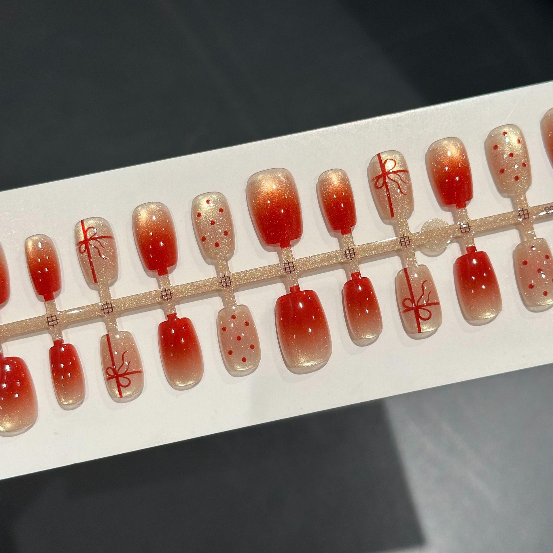 

Winter Collection: 30-Piece Cat Eye High-End False Nails Set - New Style, Wearable, Pre-Made, Trendy Nail Pieces Extra Small, Small, Medium