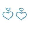 Luxury Shiny Double Heart Diamond Stud Earrings