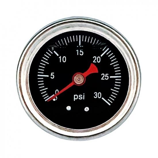 0-30psi Fuel Pressure Gauge Regulator Gauge Liquid 1/8" NPT W/ AN6 Adapter