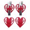 4 PCS Valentine's Day Love Cutlery Bag Set Fork Knife Bag Tableware Holder Bags Perfect for Couples and Special Dinners
