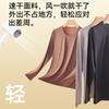 MiiOW Men's Thin Thermal Underwear Set Hyaluronic Acid Base Layer Seamless Ultra-Thin High Elastic Heating Autumn Shirt and Pants