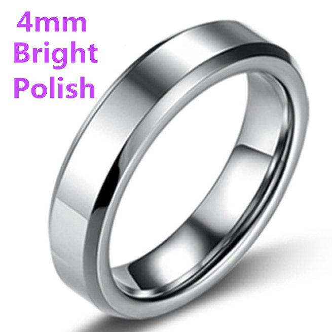 4-8mm Bright and Dull Polish Silver Stainless Steel For Men and Women Couple Ring