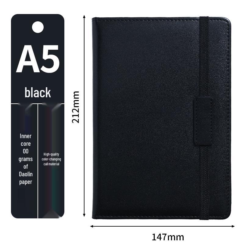 Soft Leather A5 Business Notebook with Textured Cover and Custom Logo