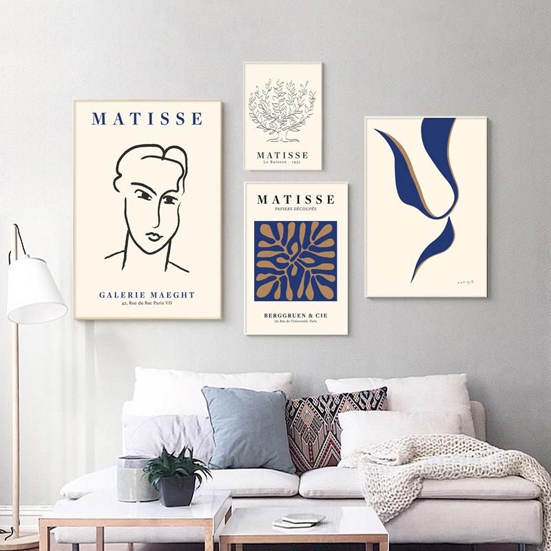 Retro Matisse Canvas Painting Abstract Nordic Girl Coral William Posters Living Room Wall Art Prints Pictures For Home Decor