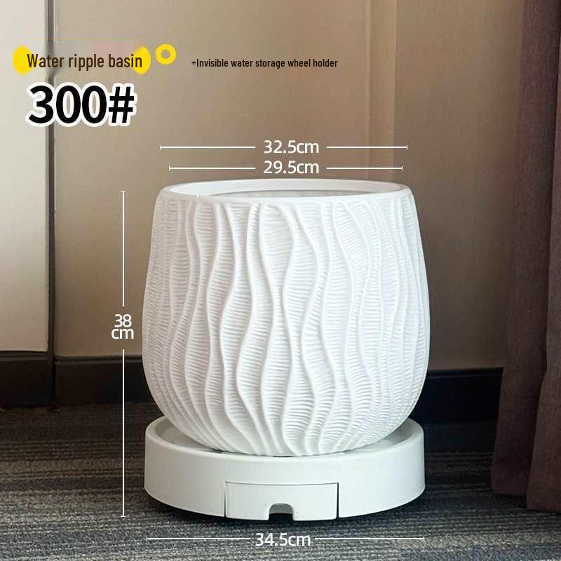 Large Caliber Resin Flower Pot for Monstera Deliciosa - Durable, Thickened Design with a Luxurious Touch