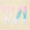 Gradient Pink and Green Curve Candle Party Gradient Pink Platinum Dot Spiral Candle