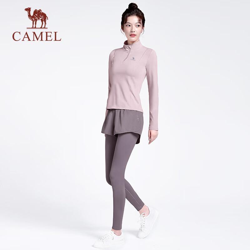 CAMEL Women's Fleece-Lined Yoga Sportswear Set