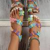 New Set of Toes Colorful Wind Women's Sandals Holiday Lightweight Butterfly Large Size Beach Shoes