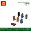 15 Stück/Los 47847 Felsen-Block MOC Farb-Anbauteile Kompatibel mit Stein Baustein DIY Kinderspielzeug Montage Geschenkbox
