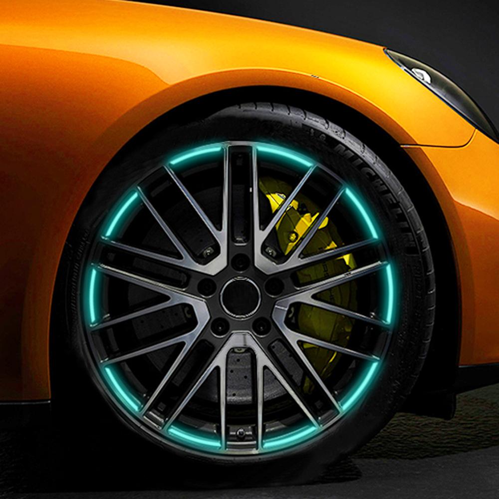 Reflective Car Wheel Rim Stickers Decor Tire Strip Badge Decal Styling For Mazda 2 3 4 5 7 626 CX3 Cx5 RX8 RX3 MX5 Atenza Axela