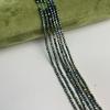 5String, Small Beads 2mm/3mm, Green Iridescent Plated Glass Beads, Loose Spacer Beads for Jewelry Making DIY Necklace Bracelet Accessories 38cm