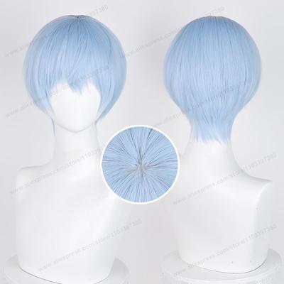 Himmel Wigs Cosplay 30cm Short Light Blue Scalp Hair Anime Heat Resistant Synthetic Wig + Wig Cap