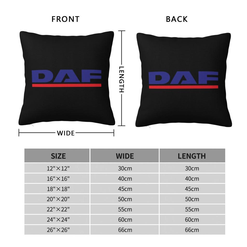 DAF Red Design Best Logo Square Pillowcase Cushion Cover Pillow Case Throw Pillow Cover for Home Sofa Living Room