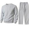 2025 Solid Color Sports Casual Jacquard Men's Warm Bottoming Shirt Sweater Pants Suit