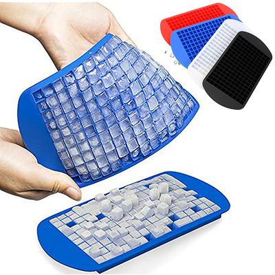 Mini bandejas de gelo de silicone, moldes pequenos para cubos de gelo, fabricante de cubos de gelo de silicone, bandeja dobrável para cubos de gelo, molde para picolé de cozinha