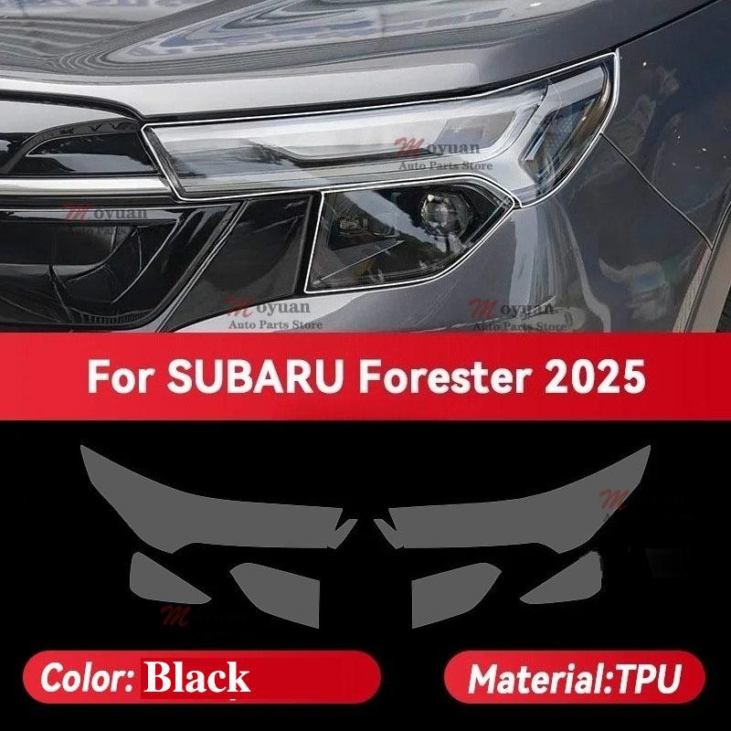 For SUBARU FORESTER 2025 Car Headlight Protective Car Film Front Headlamp Transparent Black TPU Exterior Sticker Car Accessories