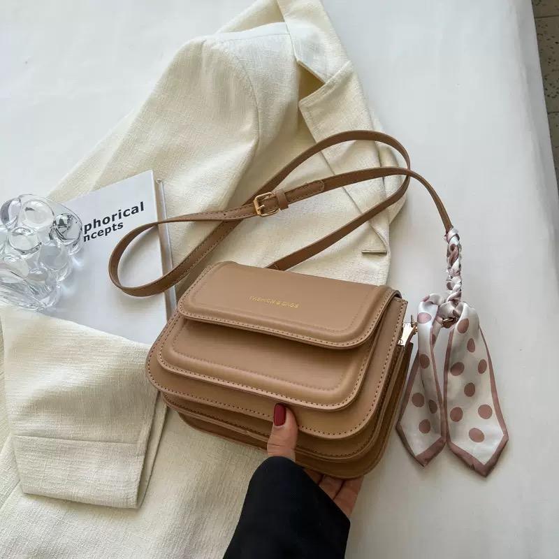 Leather Shoulder Bag Purse for Women - Fashion Crossbody Bags Underarm Bag Small Square Satchel Handbag