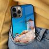 Oia Santorini Greece Soft Phone Case for iPhone 17 Air 16e Pro max 15 Pro 13 14 Plus 11 12 MagSafe Magnetic Coque