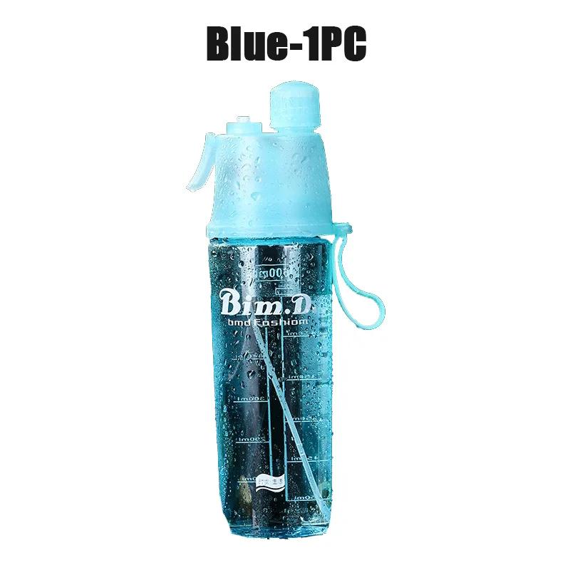 1/2/4PCS Creative Spray Portable Water Bottle Mist Atomizing Bottle for Outdoor Sports Gym Fitness Reusable Leak Proof Drinking