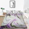 Marble 3D Digital Printing Quilt Cover Pillowcase Two Three Piece Set Polyester