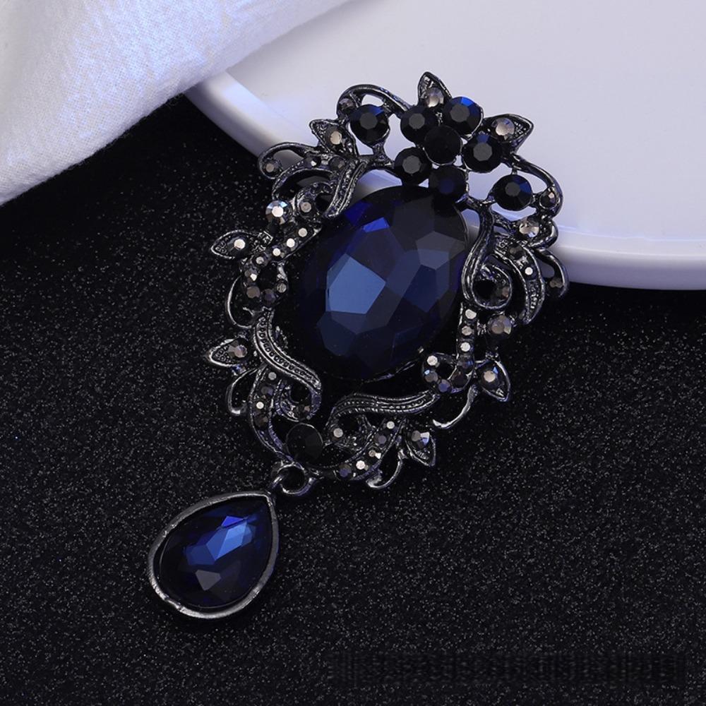 Water Drop Shape Crystal Brooches Parts Sparkling Bouquet Decor Rhinestone Pendant Silver Gold Jewlery Accessories DIY Crafts