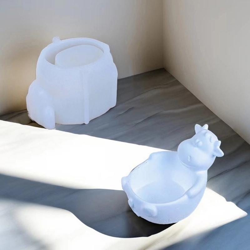 Silicone Craft Moulds Succulent Planter Mold Animal Shape Silicone Flowerpot Molds Suitable for Flowerpot Candle Holders