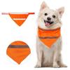 Drool Towel Dog Safety Scarf Triangle Breathable Puppy Visibility Bib Bright Orange/Yellow Reflective Pet Fluorescent Clothes