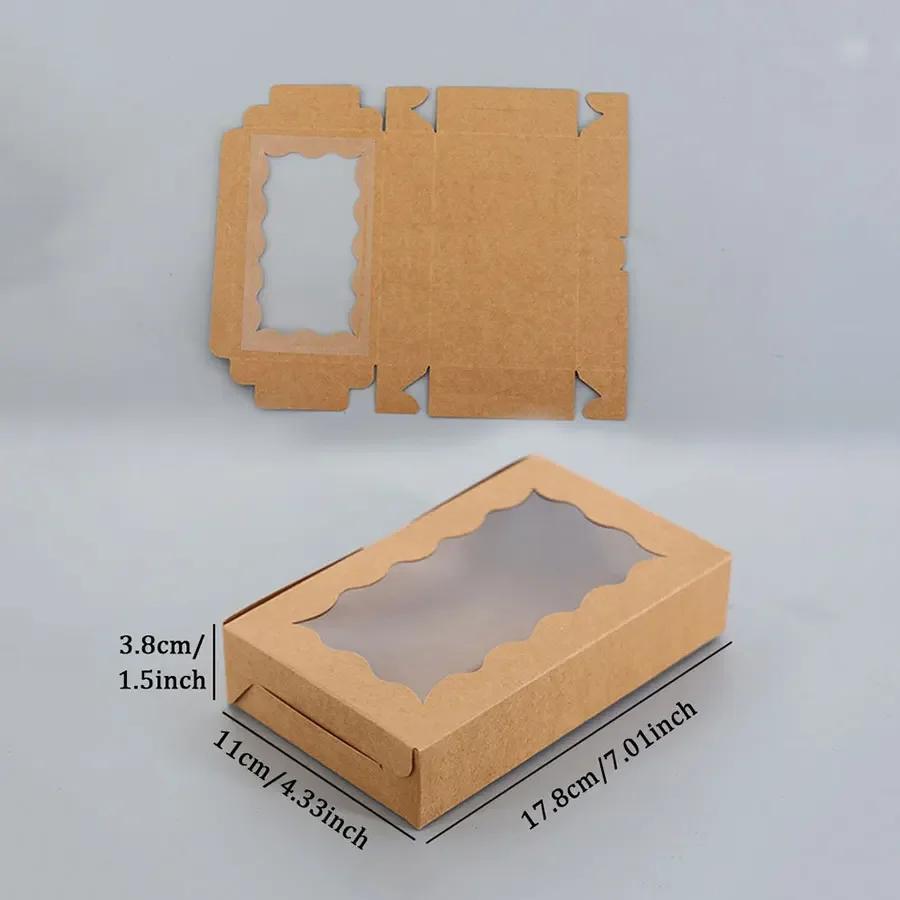 10 unidades Caixas para Bolo com Janela Caixas de Padaria Caixas de Pastelaria Para Bolo Pastelaria Chocolates Cupcakes Aniversário Casamento Dia dos Namorados