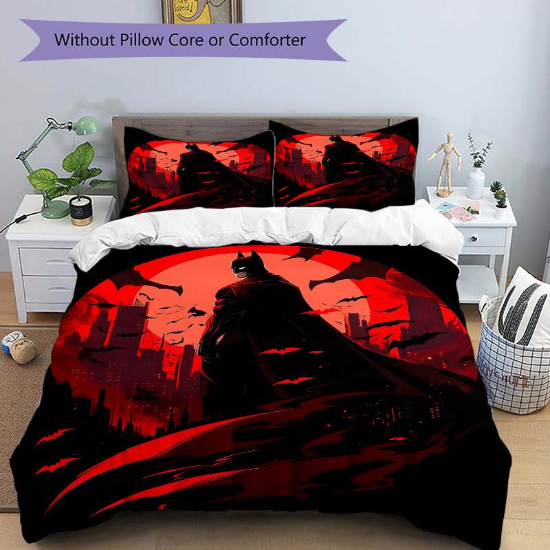 3pcs Batman Cover Set,Soft Comfortable Duvet Cover,Guest Room (1*Duvet Cover + 2*Pillowcases, Without Core) yy251024183