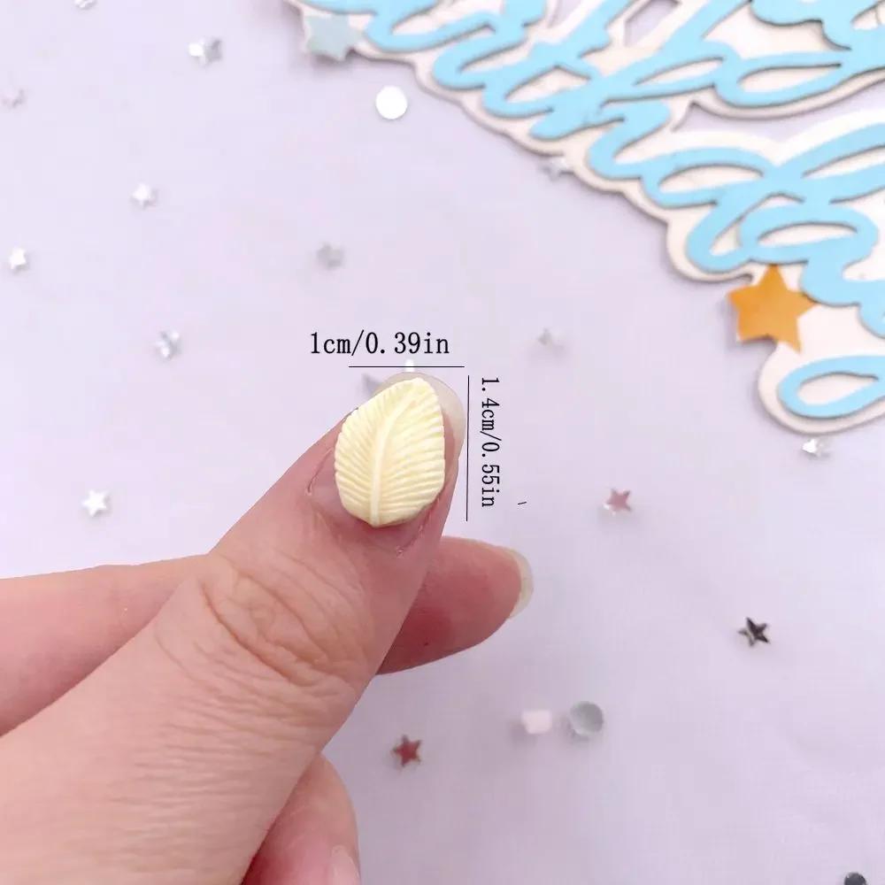30pcs Mixed Resin Colorful Painted Leafs Flat Back Figurines DIY Bow Scrapbook Christmas Decor Jewelry Making Accessories Crafts