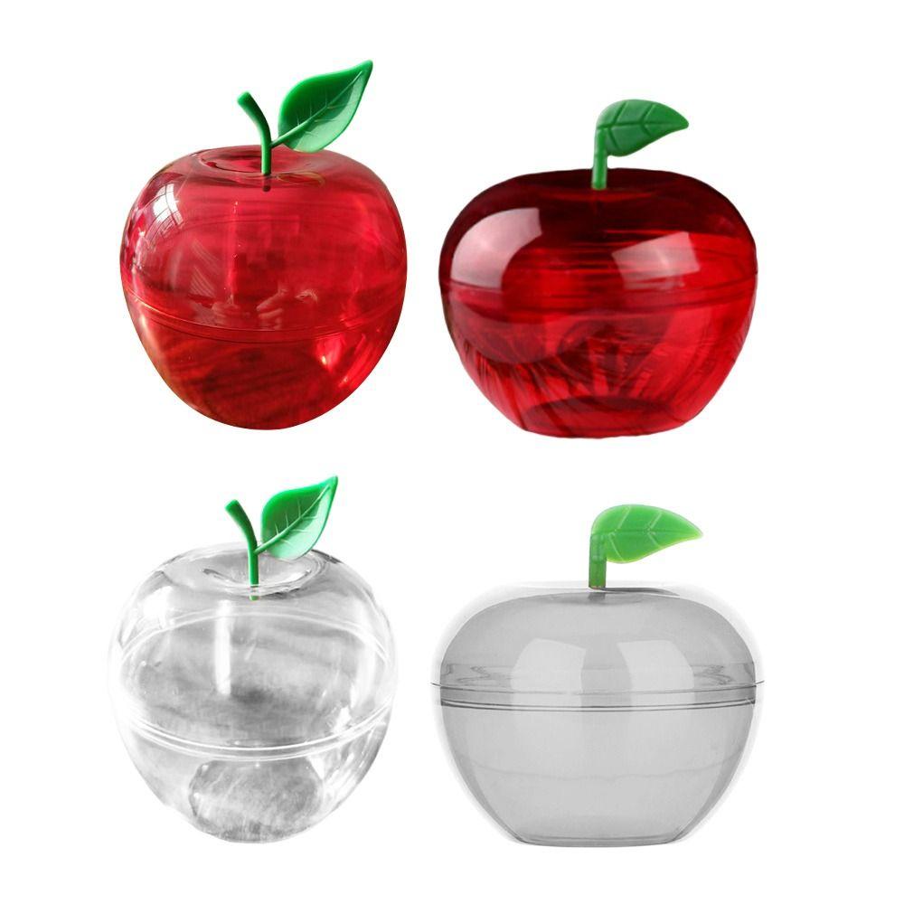 5pcs Transparent Plastic Christmas Decorations Balls Apple Shaped Display Holder Gift Present Box Containers Openable Design