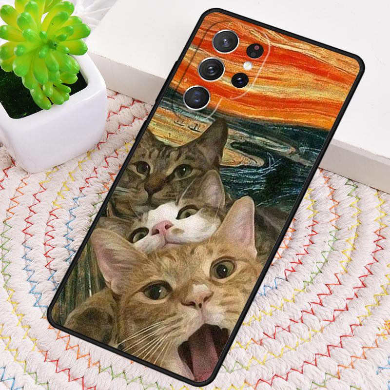 Cute Kawaii Cat Phone Case for Samsung Galaxy note 10 pro S26 Ultra S23 S24 FE S25 S21 S22 PLUS shockproof Cove