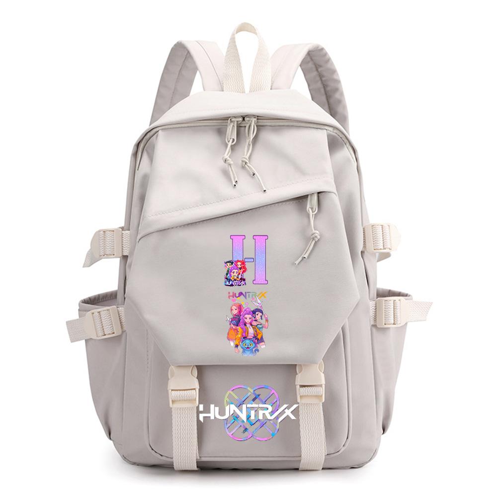 Anime English Letter A-Z Printed Backpack for Teenager Student Girl Boy Back To School BookBag Men Women Travel Bag Mochila