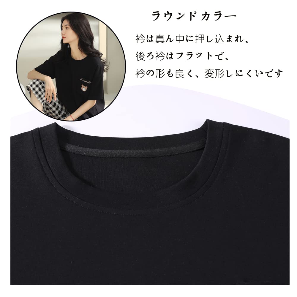 IDOHEMO Cotton Short and Perfect for and and Size Women's 100% Pajamas, Sleeve, Lightweight, Breathable, Skin-Friendly, Spring, Summer, Fall, Winter.