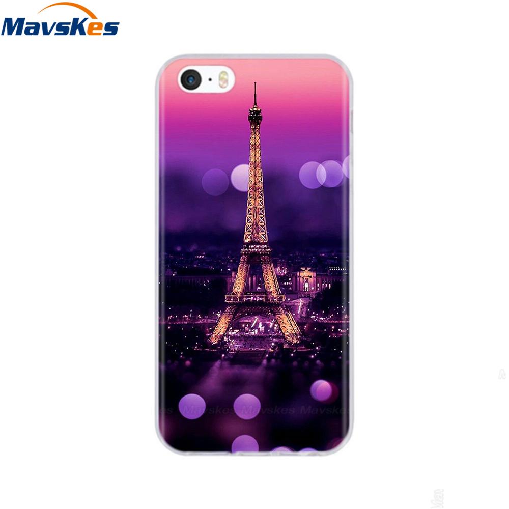 soft tpu case for iPhone 4 4s 5 5s SE 6 6s cute cartoon cat flower fashionable silicone phone case cover full protective coque