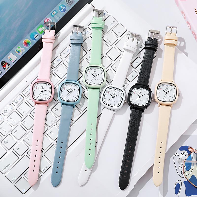 Cute Square Watch for Girls: Waterproof, College Style, Mori-Inspired Design