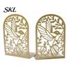 Non-slip Bookends 1 Pair Metal Hummingbird for Shelves, Decorative Heavy Duty Book Ends Stoppers Silhouette Office, Desk, Shelf, Non-Skid Holder