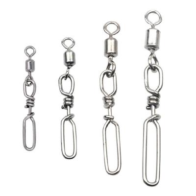 10Pcs Fishing Snap Swivels, Heavy Duty Ball-Bearing Swivel for Saltwater Fishing