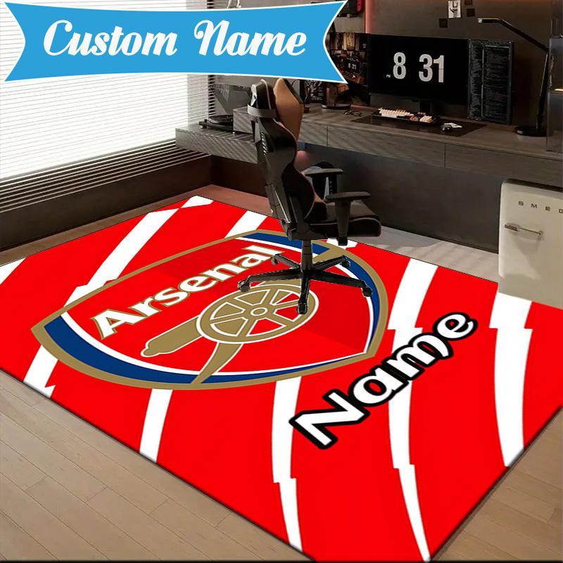 Custom Name Nassr FC Crest Rug Game Carpet, Floor Mat for Bedroom Living Room Entryway Rug, Home Decor Idea Gift for Christmas birthday
