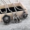 European Retro Punk Stainless Steel Animal Pendant Necklace