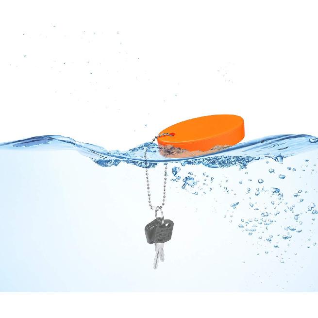 Boao 2 Pcs Floating Keychain for Boat Keys Oval Shaped Floating Key Ring Pendant for Boating Fishing Sailing Outdoor Sports