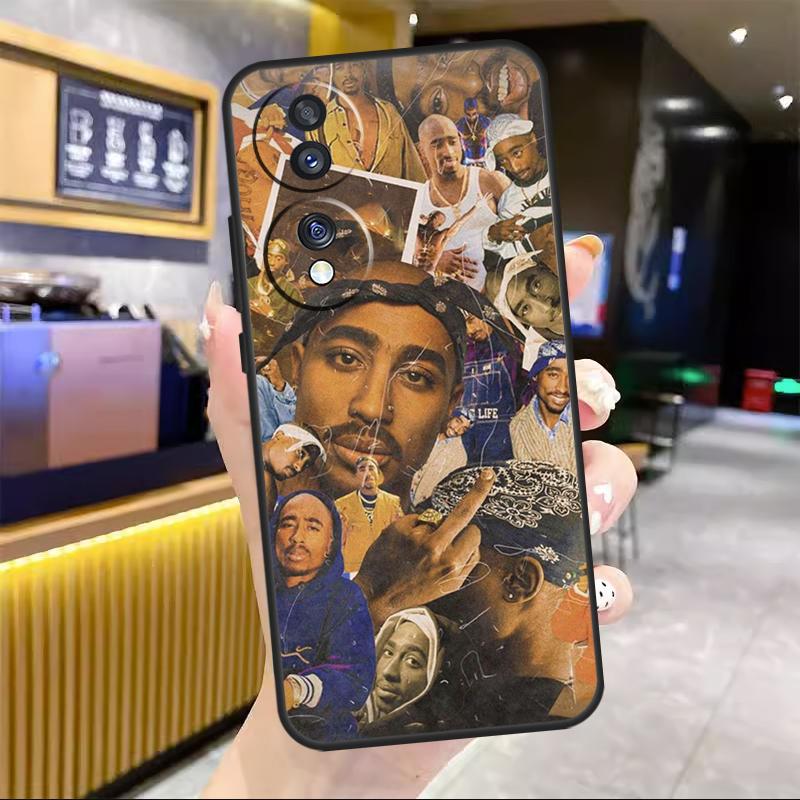 Rapper T-Tupac Shakur For Honor Magic 8 7 6 Pro Case For Honor 200 400 50 70 90 Lite X8c X8b X9a X9b X9c X9d Win RT
