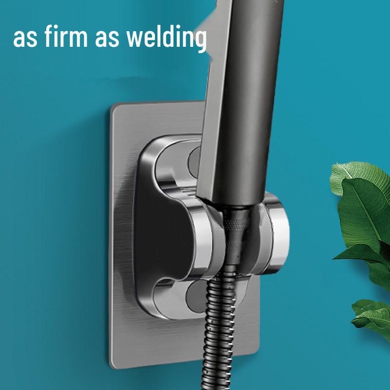 Punch-Free Adjustable Shower Head Wall Mount and Holder