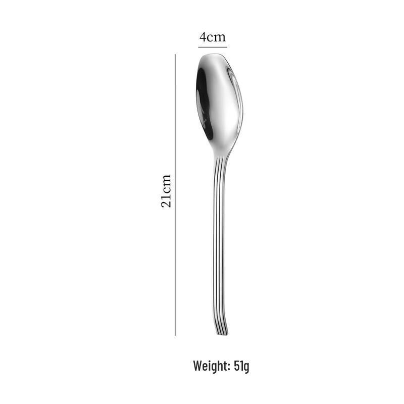 ZISIZ Stainless Steel Piano Handle Rhombic Spoons